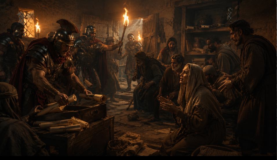 Generated cinematic scene of the Great Persecution